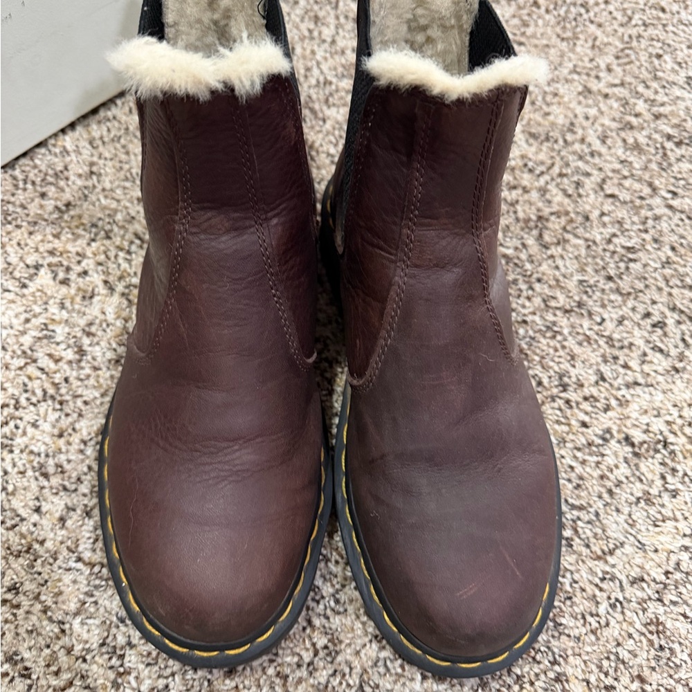 Dr. Martens Brown Shearling-Lined Boots